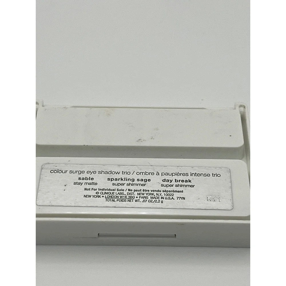 Clinique Colour Surge Eye Shadow Trio Daybreak Sparkling Sage Sable Palette